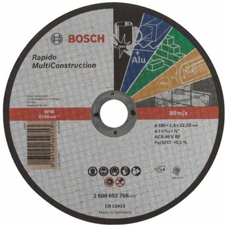 Bosch Trennscheibe gerade Rapido Multi Construction ACS 46 V BF, 180 mm, 1,6 mm