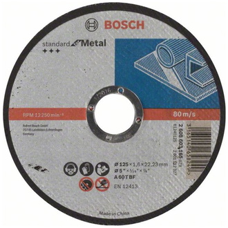 Bosch Trennscheibe gerade Standard for Metal A 60 T BF, 125 mm, 1,6 mm