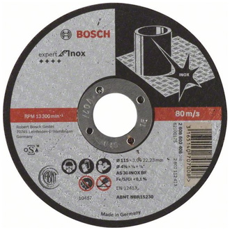 Bosch Trennscheibe gerade Expert for Inox AS 30 S INOX BF, 115 mm, 3,0 mm