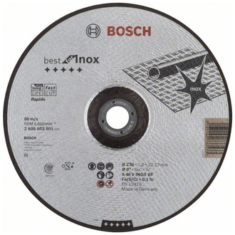 Bosch Trennscheibe gekröpft Best for Inox Rapido A 46 V INOX BF, 230 mm, 1,9