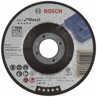 Bosch Trennscheibe gekröpft Best for Metal A 46 V BF, 115 mm, 1,5 mm