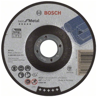 Bosch Trennscheibe gekröpft Best for Metal A 46 V BF, 125 mm, 1,5 mm