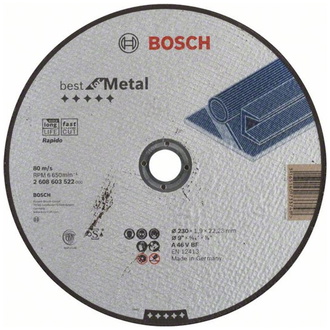 Bosch Trennscheibe gerade Best for Metal - Rapido A 46 V BF, 230 mm, 1,9 mm