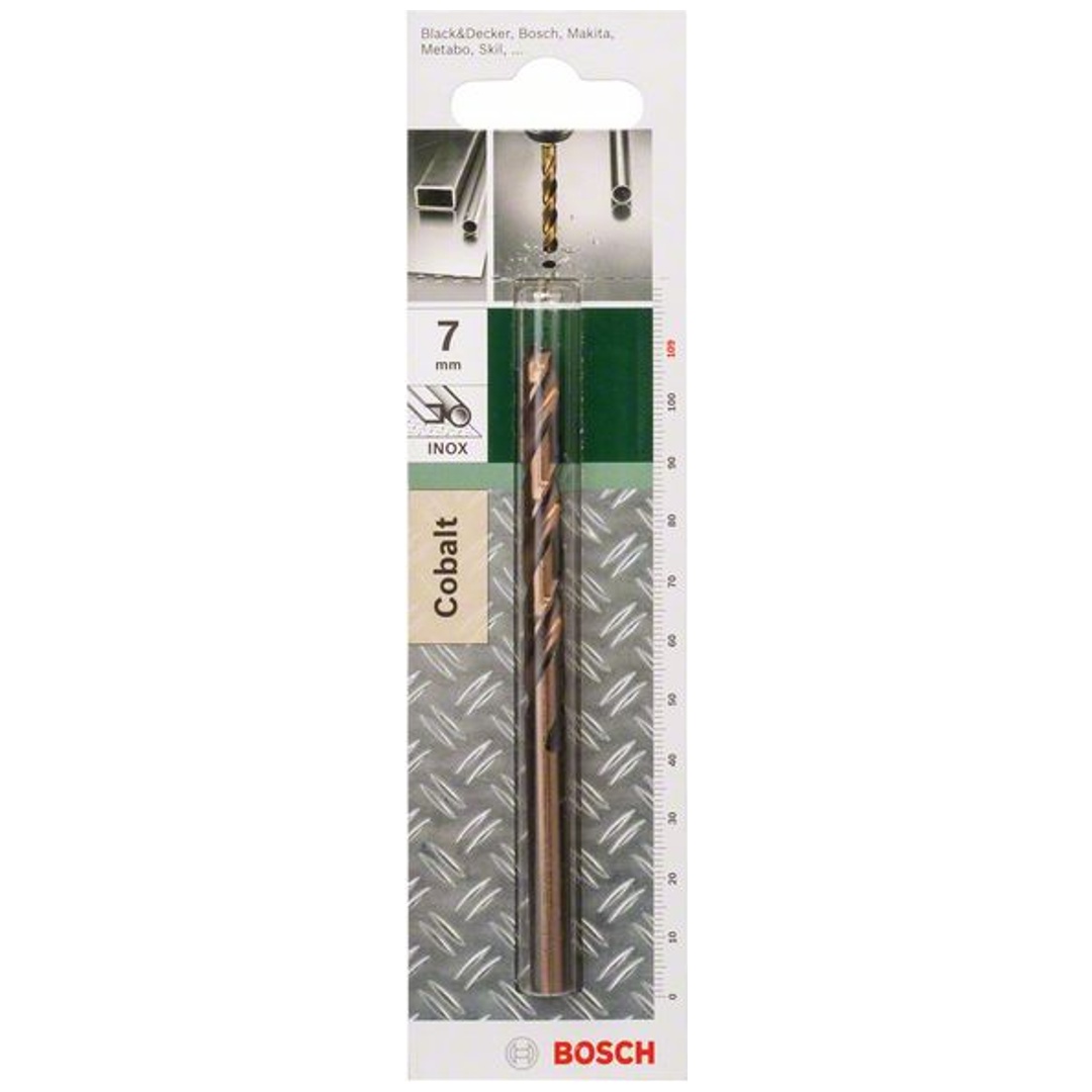 Bosch Metallbohrer HSS-Co, DIN 338, DIY, 7 x 69 x 109 mm