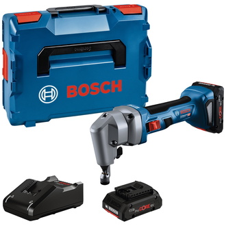 Bosch Akku-Nager GNA 18V-16 E, incl. 2x Akku ProCORE 4 Ah, Ladegerät, L-BOXX