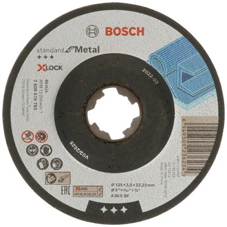 Bosch Gekröpfte Trennscheibe Standard for Metal X-Lock, Ø 125 mm