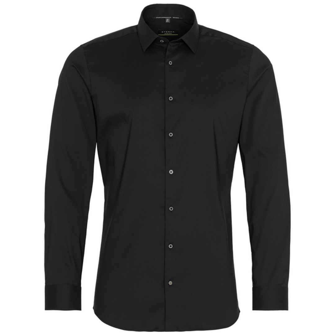 Eterna-337739-Z181-67cm-36 Herrenhemd Super Slim Fit Gr. 39 schwarz
