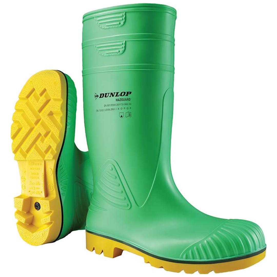 Dunlop Sicherheitsstiefel Acifort, HazGuard Gr. 45 grün/gelb