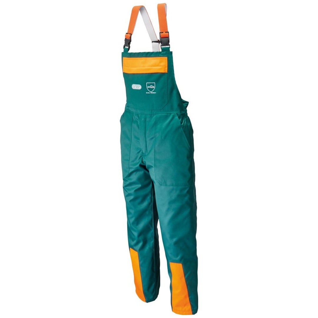 Schnittschutzlatzhose FJ Des.A,Cl.1,60,grün/orange