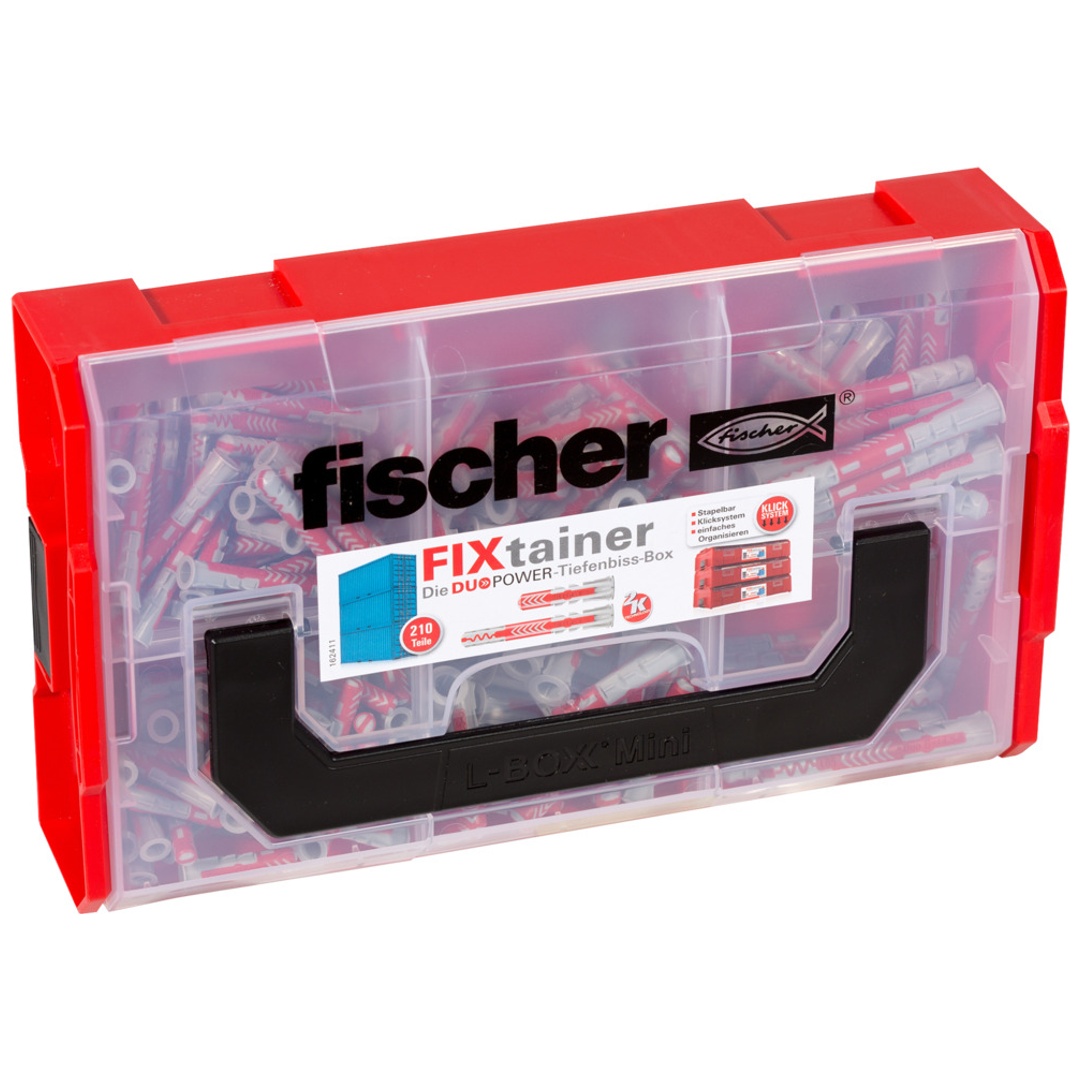 Fischer Duopower 6/8 x 10,5 Nylon-Dübel Spreizdübel Klappdübel Hohlraumdübel mit Kragen 210 Stk.