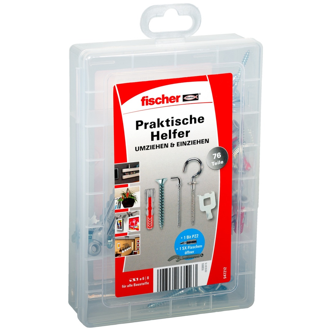 Fischer Duopower 5/6 x 25/30 Nylon-Dübel Spreizdübel Klappdübel Hohlraumdübel mit Kragen 76 Stk.