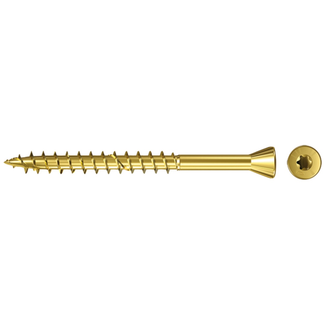 Fischer Dielenschraube FTF 3,5x45 TX Stahl galvanisch verzinkt, gelb passiviert