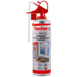 Fischer 1K-Schnell-Montageschaum PU 1/500 ml B2 beige