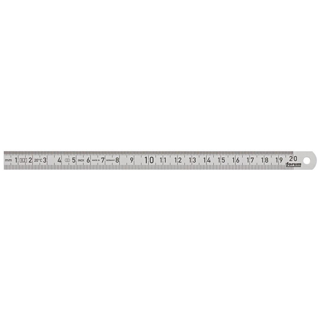 Forum Biegsamer Stahlmaßstab 200 x 13 mm rostfrei