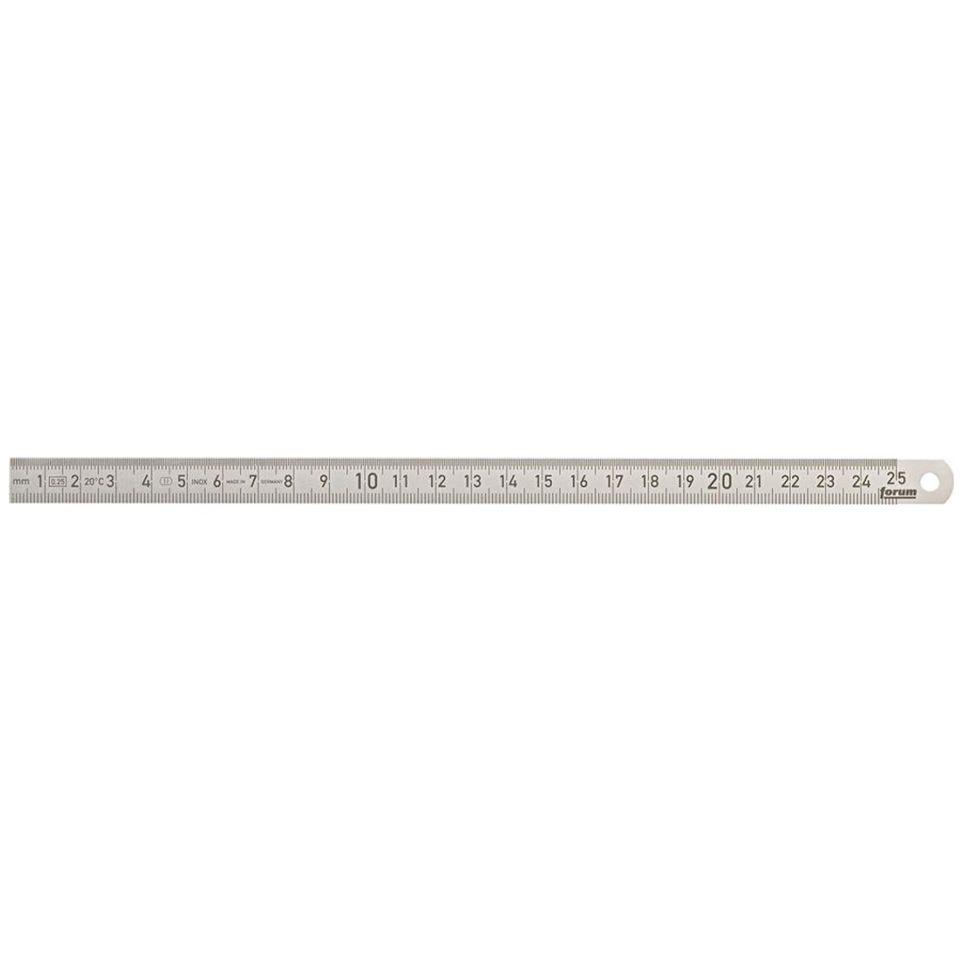 Forum Biegsamer Stahlmaßstab 250 x 13 mm rostfrei