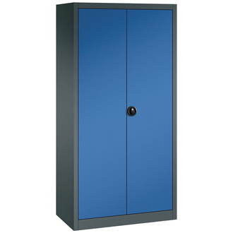 C+P Möbelsysteme Flügeltürenschrank FORUM 4 Böden, 70kg Traglast H1950xB930xT500mm RAL 7016/5010