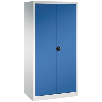 C+P Möbelsysteme Flügeltürenschrank FORUM 4 Böden, 70kg Traglast H1950xB930xT600mm RAL 7035/5010