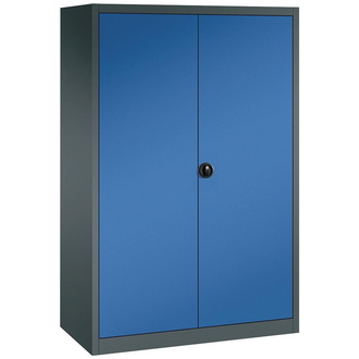 C+P Möbelsysteme Flügeltürenschrank FORUM 4 Böden, 70kg Traglast H1950xB1200xT600mm RAL 7016/5010