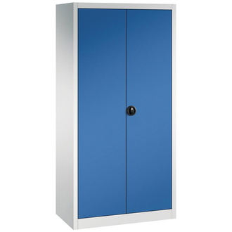 C+P Möbelsysteme Flügeltürenschrank FORUM 4 Böden, 110kgTraglast H1950xB930xT500mm RAL 7035/5010