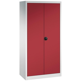 C+P Möbelsysteme Flügeltürenschrank FORUM 4 Böden, 110kgTraglast H1950xB930xT500mm RAL 7035/3003