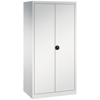 C+P Möbelsysteme Flügeltürenschrank FORUM 4 Böden, 110kgTraglast H1950xB930xT600mm RAL 7035/7035