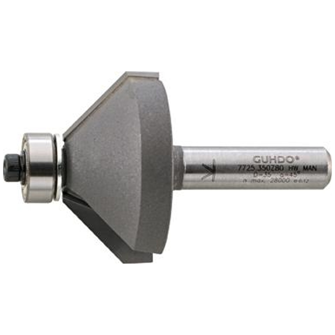 Guhdo HW-Fasefräser D35 l18 45 Grad Z2 S8