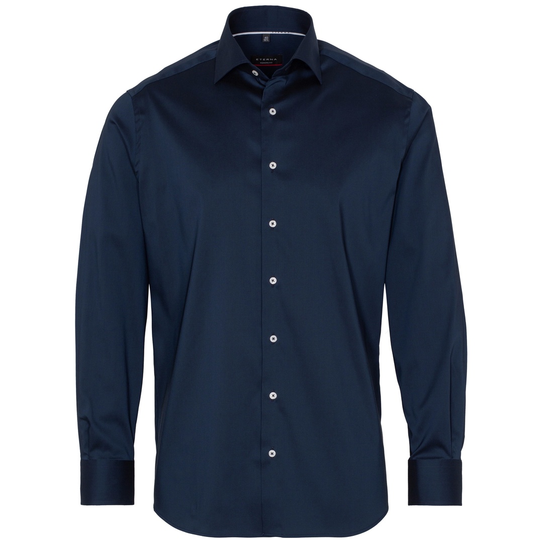 Eterna Herren Hemd Slim Fit AL67cm 3377-19-F170 Gr. 41 navy