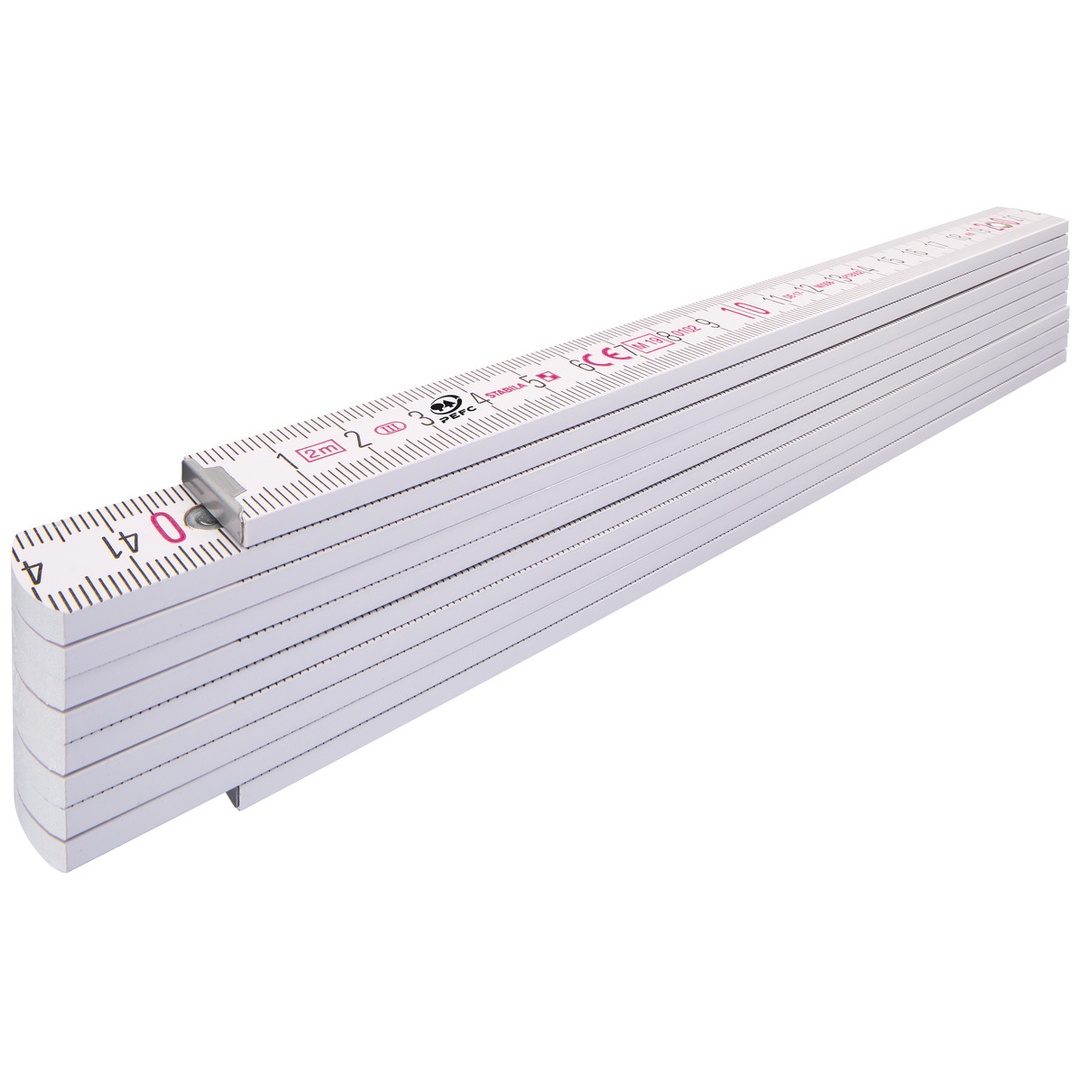 Stabila 1407 Yardstick 2m Wood Larger Digits High-Quality Joints