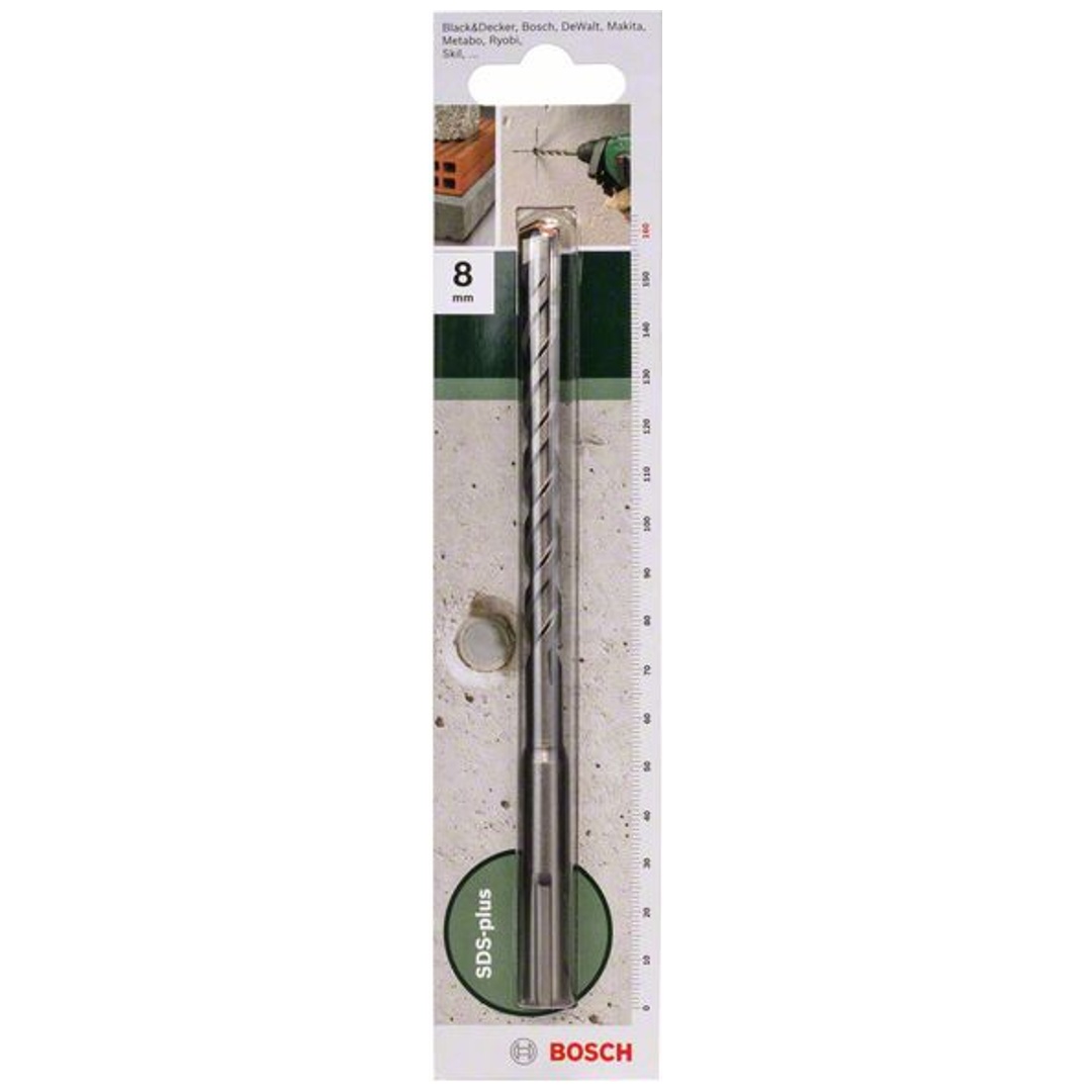 Bosch Hammerbohrer SDS-plus S2, DIY, 8 x 100 x 160 mm