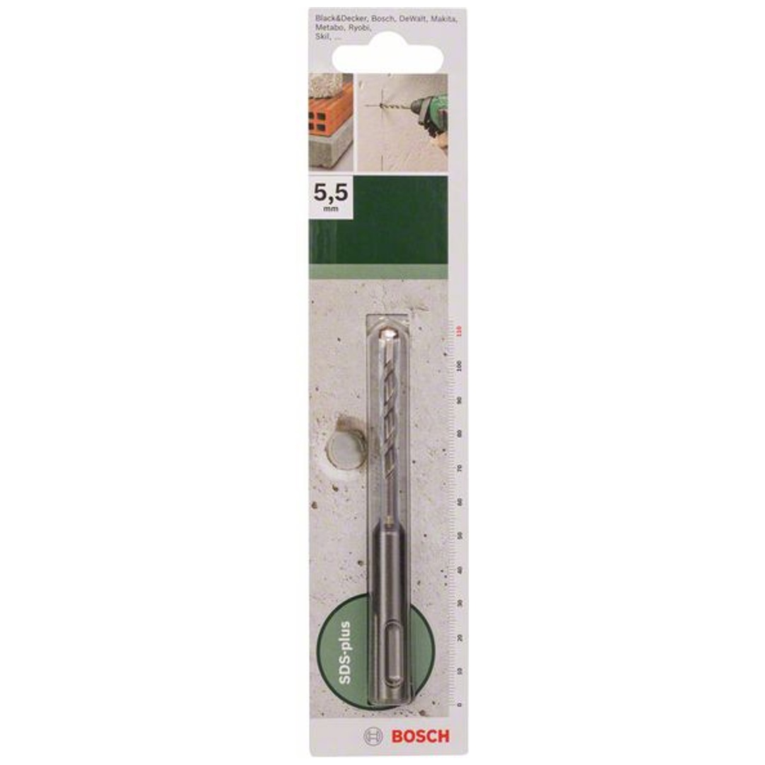 Bosch Hammerbohrer SDS-plus S2, DIY, 5,5 x 50 x 110 mm