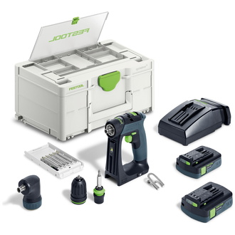 Festool Akku-Bohrschrauber CXS 18 C 3,0-Set, incl. 2 x Akku, Schnellladegerät, Zubehör