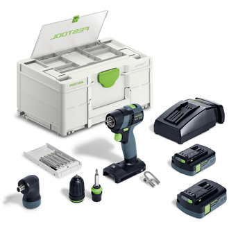 Festool Akku-Bohrschrauber TXS 18 C 3,0-Set, incl. 2 x Akku, Schnellladegerät, Zubehör