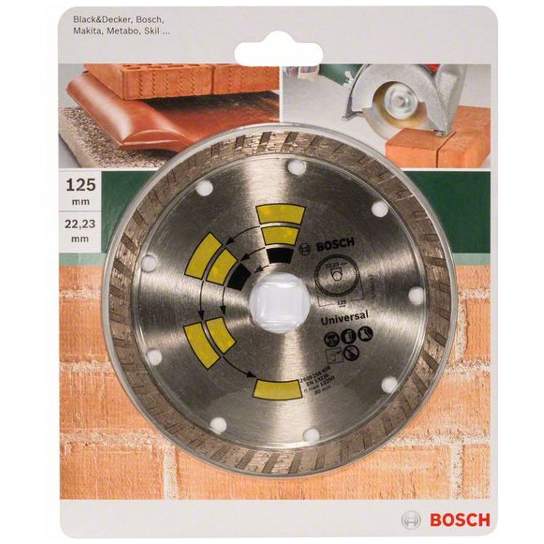 Bosch Diamanttrennscheibe Universal Turbo, 125 x 22,23 x 2,0 x 8,0 mm