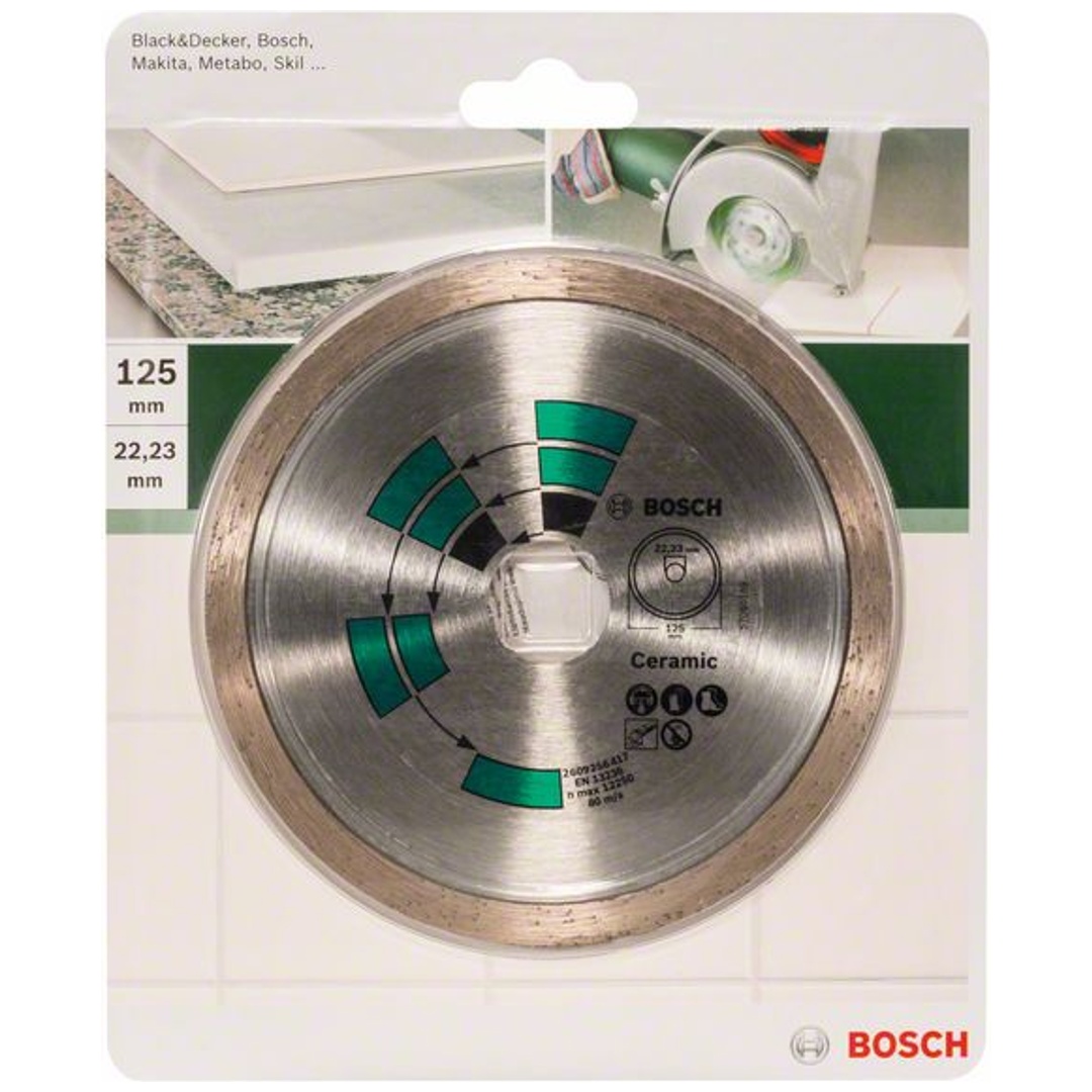 Bosch Diamanttrennscheibe Fliesen, 125 x 22 x 1,7 x 5,0 mm