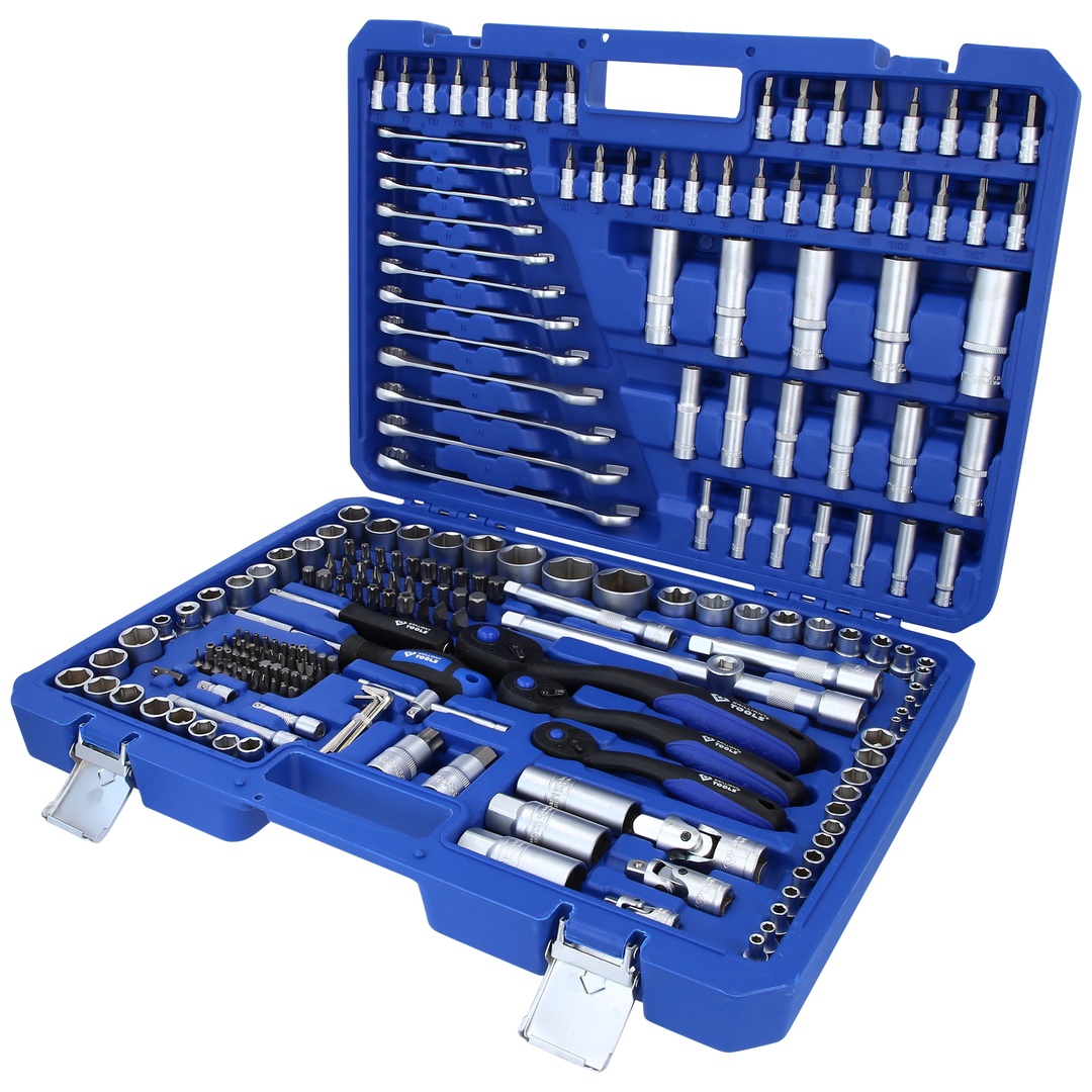 Brilliant Tools Steckschlüssel-Satz, 216-tlg., 1/4, 3/8, 1/2