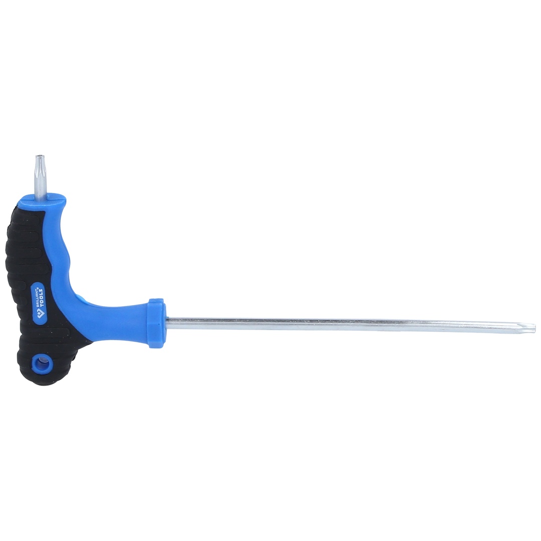 Brilliant Tools T-Griff-TX mit Stirnlochbohrung-Winkelstiftschlüssel T20 x 100 mm