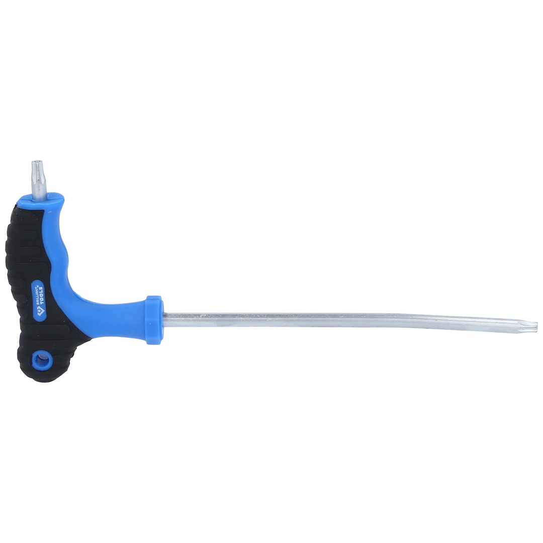 Brilliant Tools T-Griff-TX mit Stirnlochbohrung-Winkelstiftschlüssel T27 x 150 mm