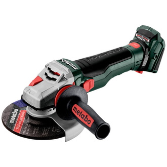 Metabo Akku-Winkelschleifer WB 18 LTX BL 15-150 Quick, mit Bremse, Schnellspannmutter, drehbarem Akkupack , metaBOX 165 L