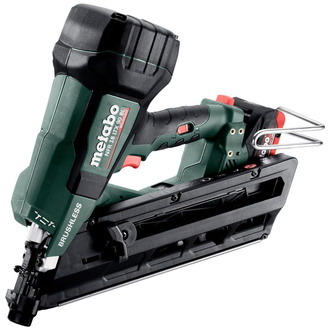 Metabo Akku-Nagler NFR 18 LTX 90 BL, incl. 2x Akku LiHD 4 Ah, Schnellladegerät, Zubehör, metaBOX