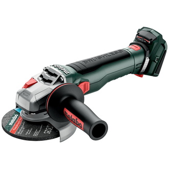 Metabo Akku-Winkelschleifer WB 18 LT BL 11-125 Quick, mit Bremse, Schnellspannmutter, drehbarem Akkupack, metaBOX 165 L