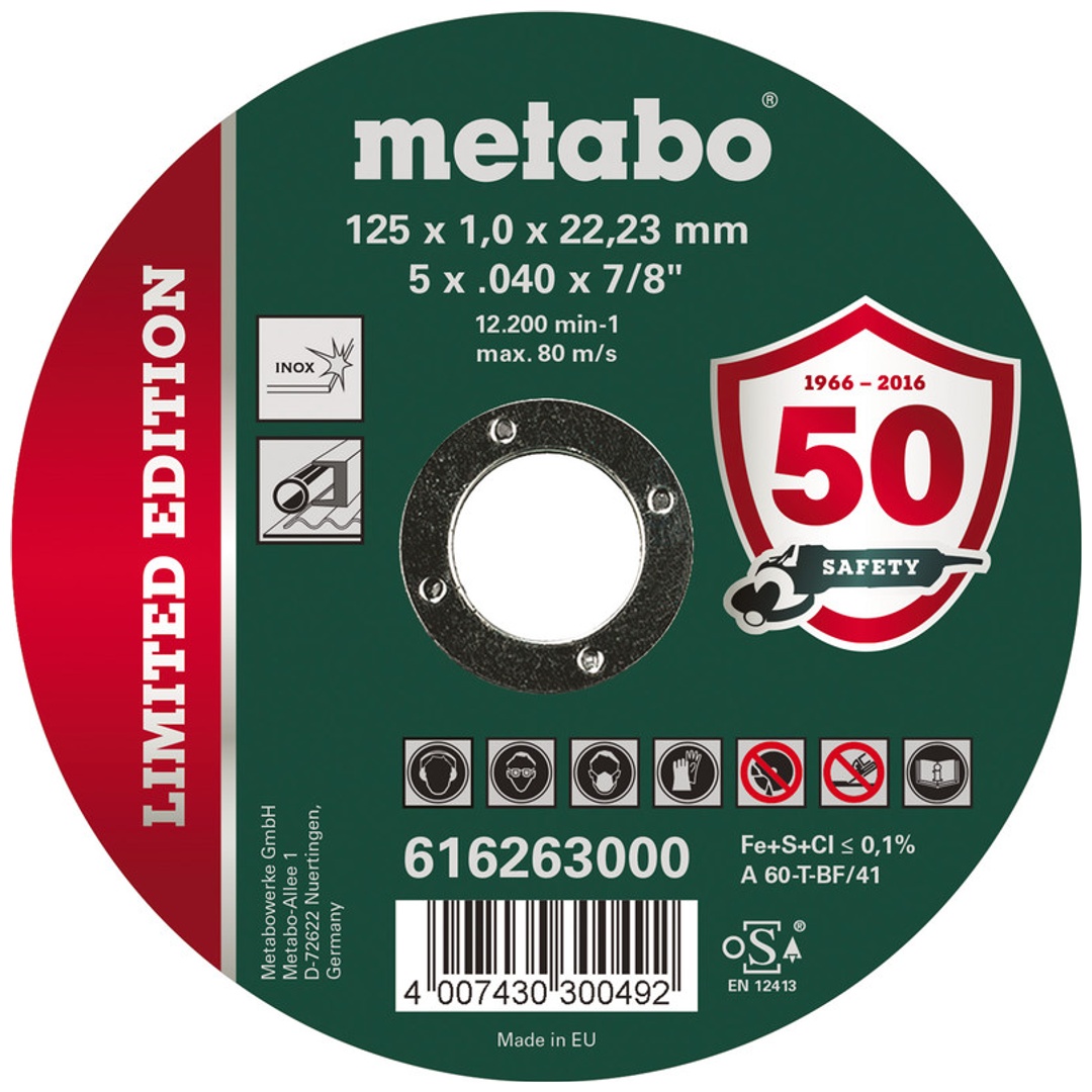 Metabo Trennscheibe Limited Edition 125 x 1,0 x 22,23 Inox, TF 41