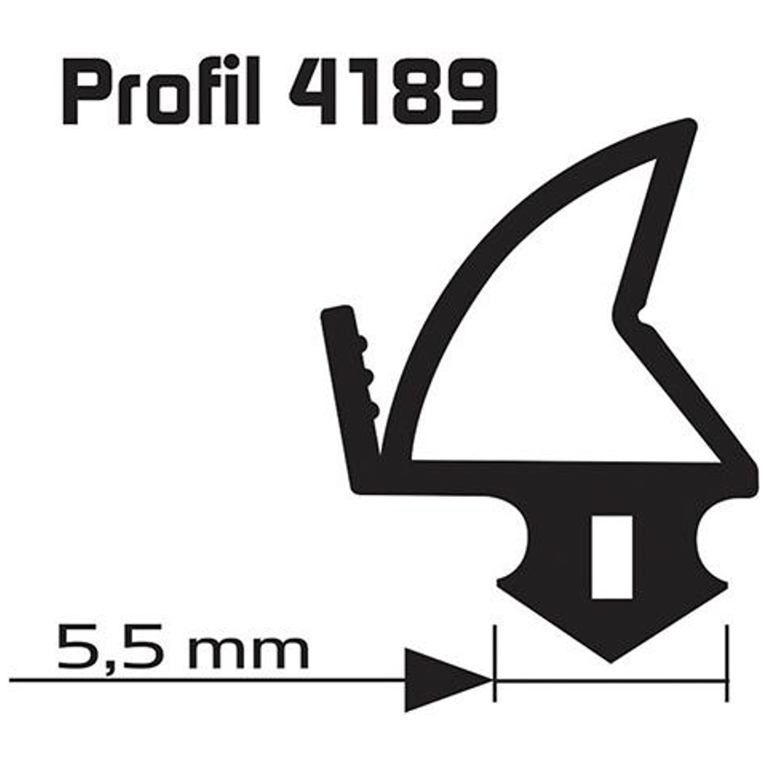 Ellen Renovierungs-Flügelfalzdichtung sw Profil25m, 4189 für KF-Fenster und Türen Silikon