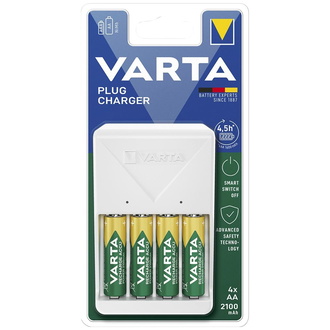 VARTA Plug Charger 4x AA 56706 2100mAh