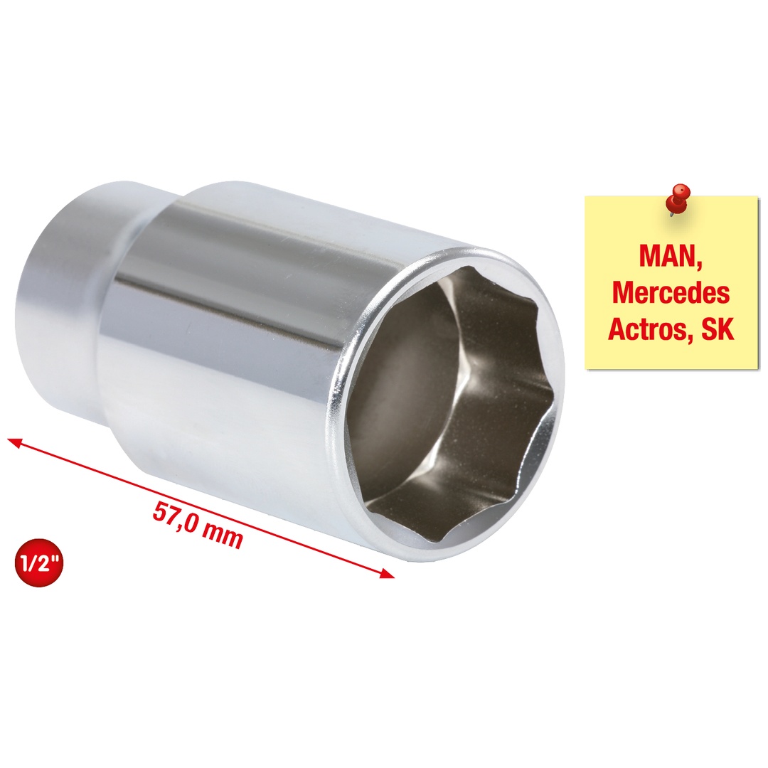 KS Tools 1/2 Spezial-Stecknuss für 8-kant Schrauben, 27 mm