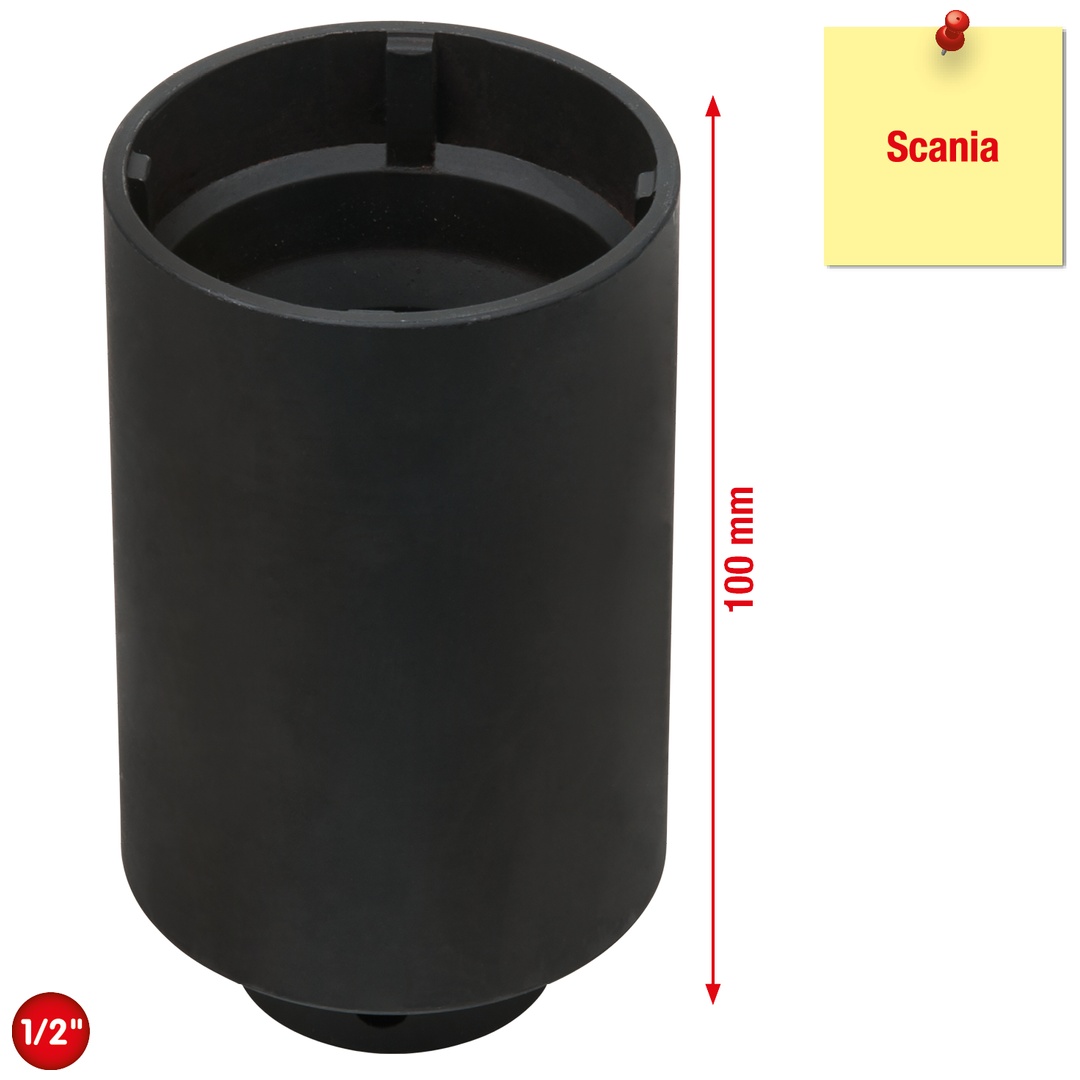 KS Tools 1/2 Nutmuttern-Schlüssel mit 4 Zapfen für Scania, Innenzapfen Ø 48 mm