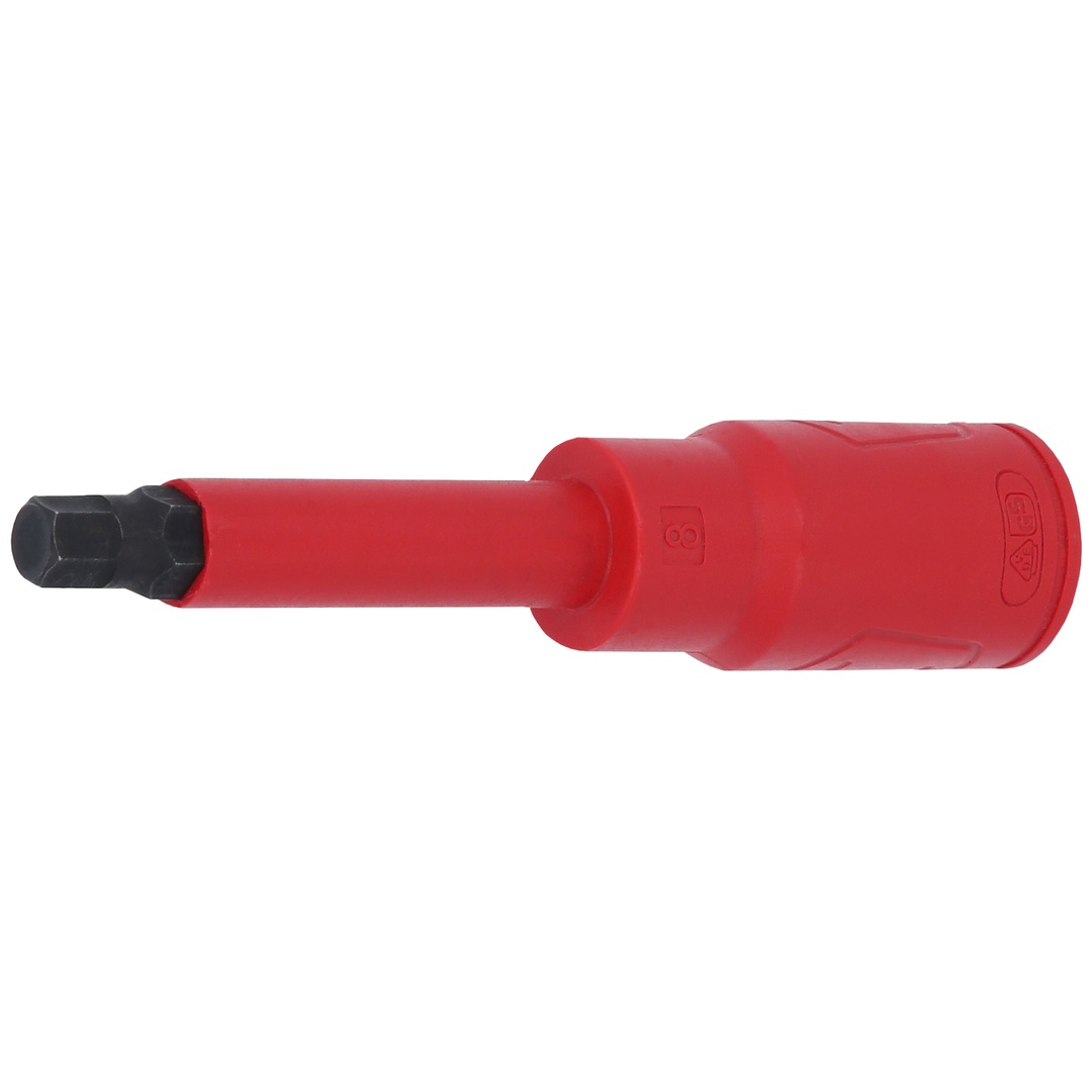 KS Tools 1/2 Bit-Stecknuss mit Schutzisolierung für Innensechskant-Schrauben, lang, 4 mm
