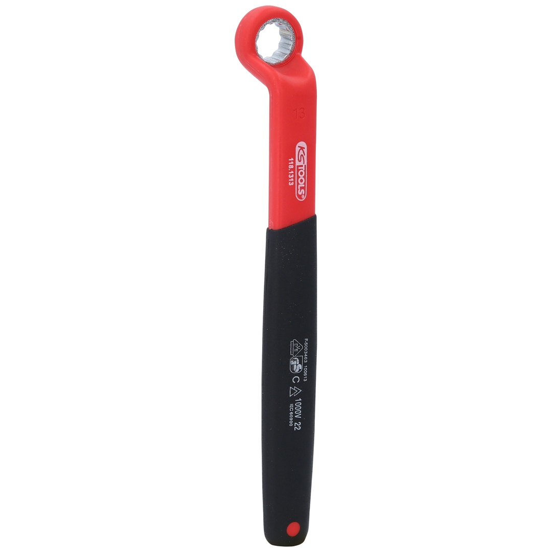 KS Tools Isolierter Ringschlüssel, gekröpft, 13 mm