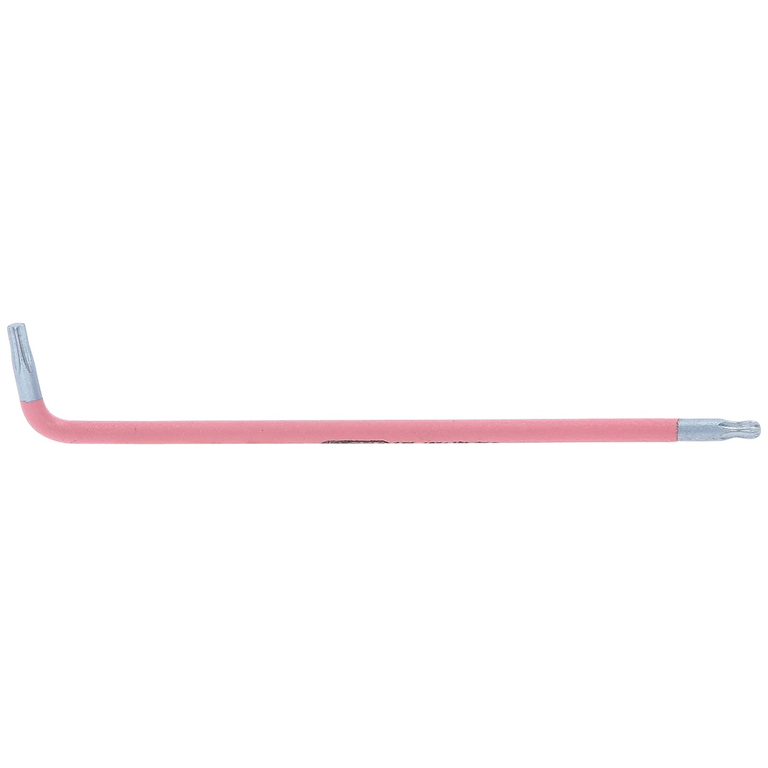 KS Tools Kugelkopf-TX-Winkelstiftschlüssel, XL, T10, 108° abgewinkelt, mit Farbcode
