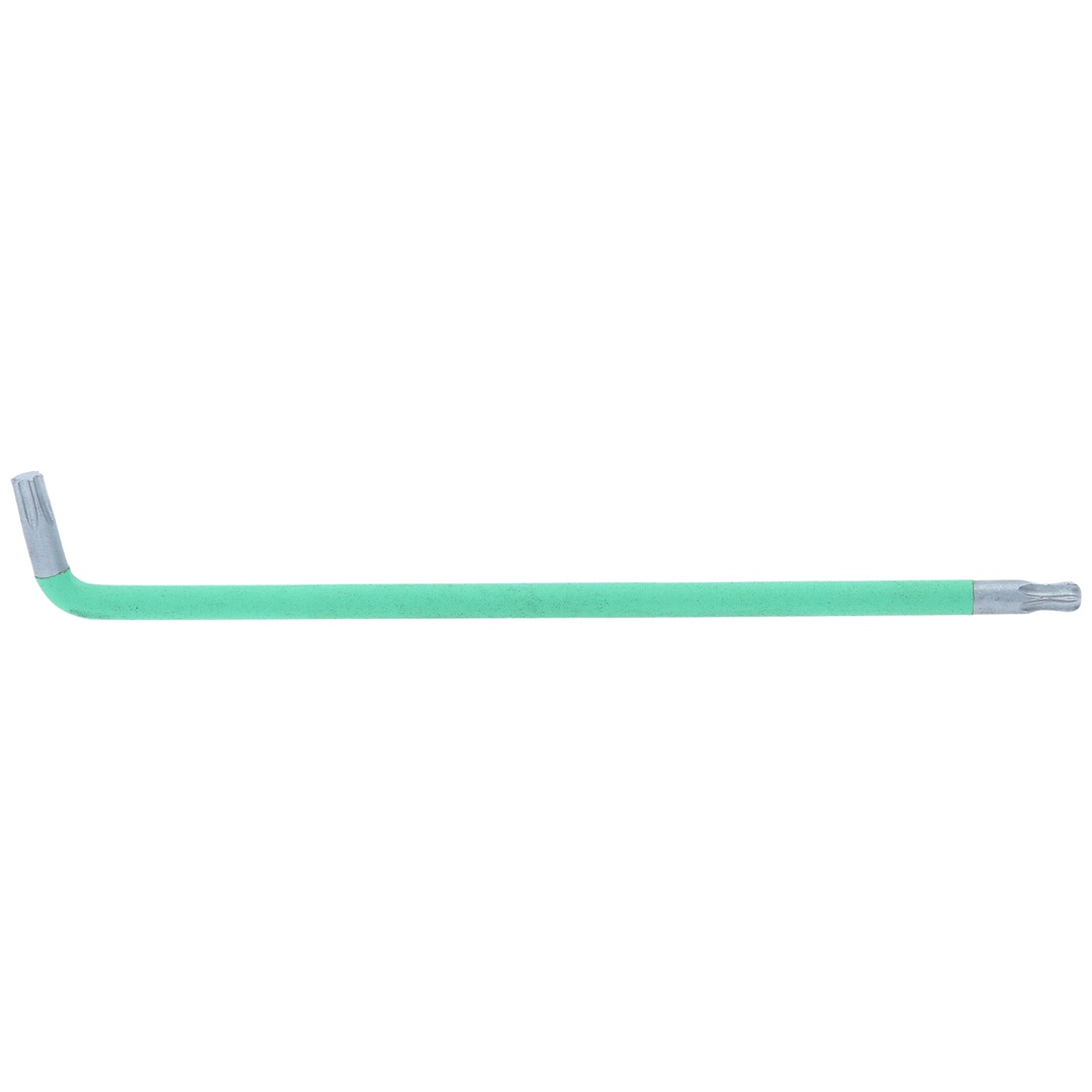 KS Tools Kugelkopf-TX-Winkelstiftschlüssel, XL, T27, 108° abgewinkelt, mit Farbcode