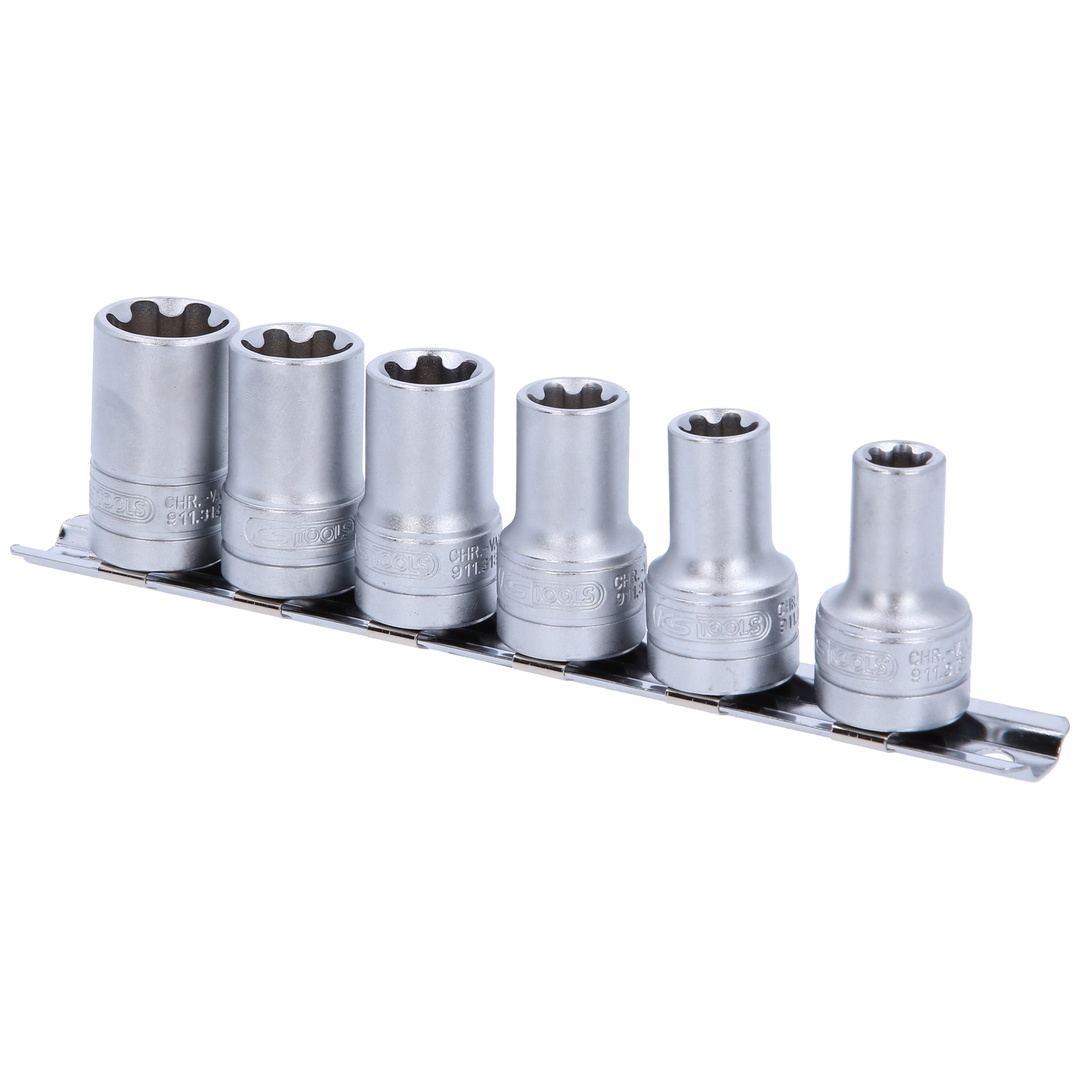 KS Tools 3/8 TX-E-Plus Stecknuss-Satz, 6-tlg, EPL10-EPL20